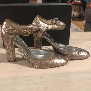 J.Crew Collection Mary Jane Sequin Pumps